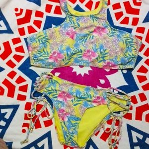 BluC 2 Piece Floral Print Bikini NWOT